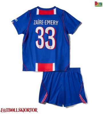 Paris Saint-Germain Warren Zaire-Emery #33 Hemmakläder Barn 2026-27 Kortärmad (+ Korta byxor)